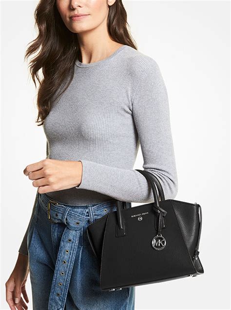 michael kors avril small satchel|Avril Small Leather Top.